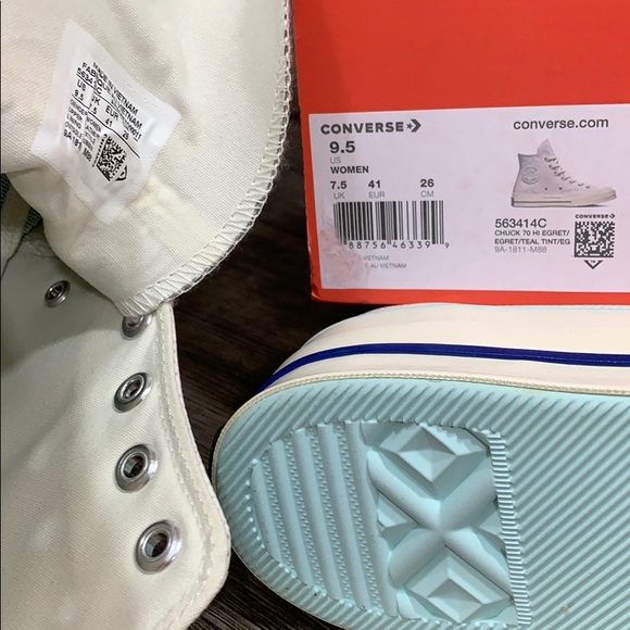 Converse Chuck 70 Hi Egret/egret/teal tint/egret - Picture 8 of 8